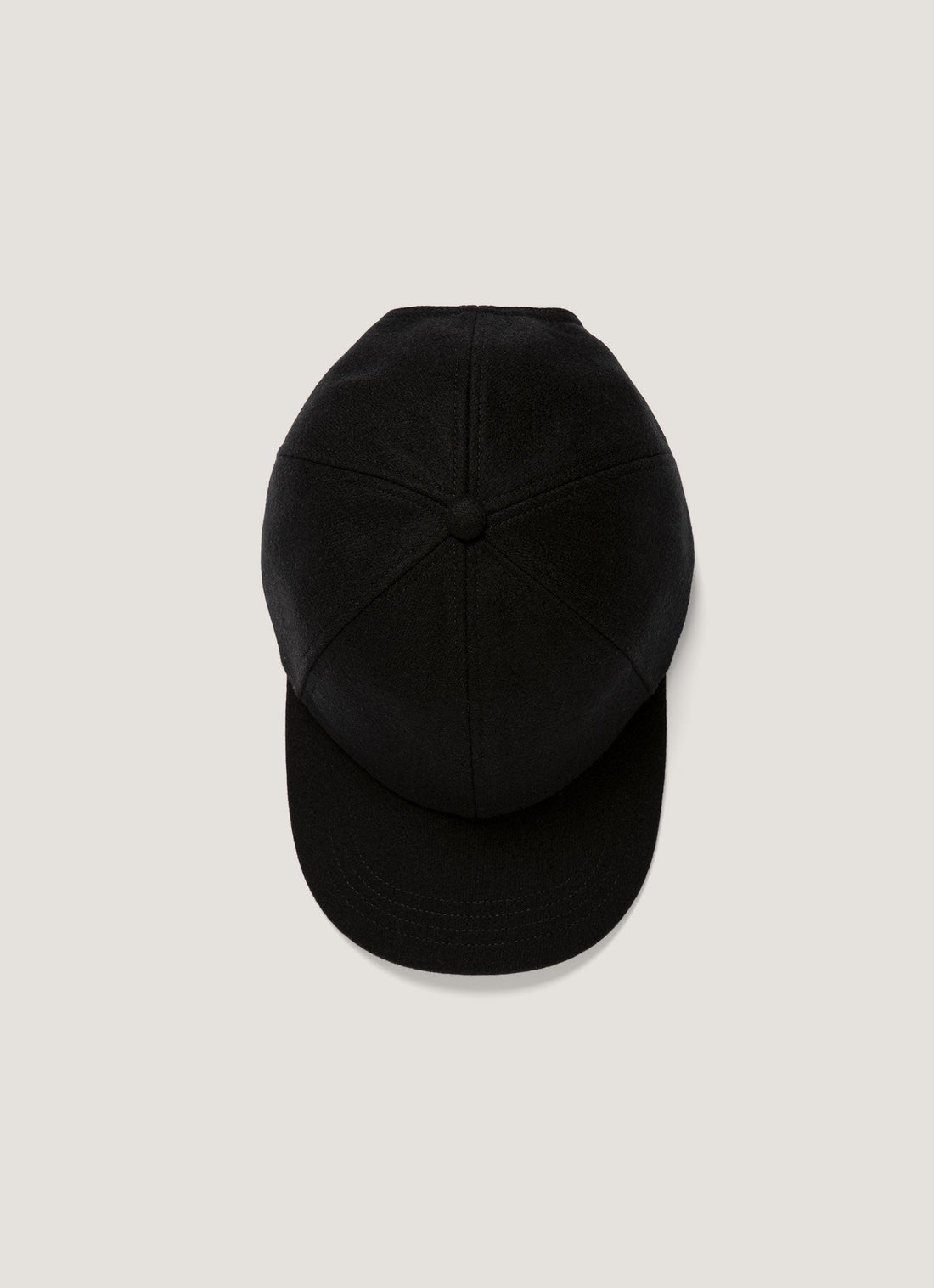 Men's Boiled Wool Cap in Black