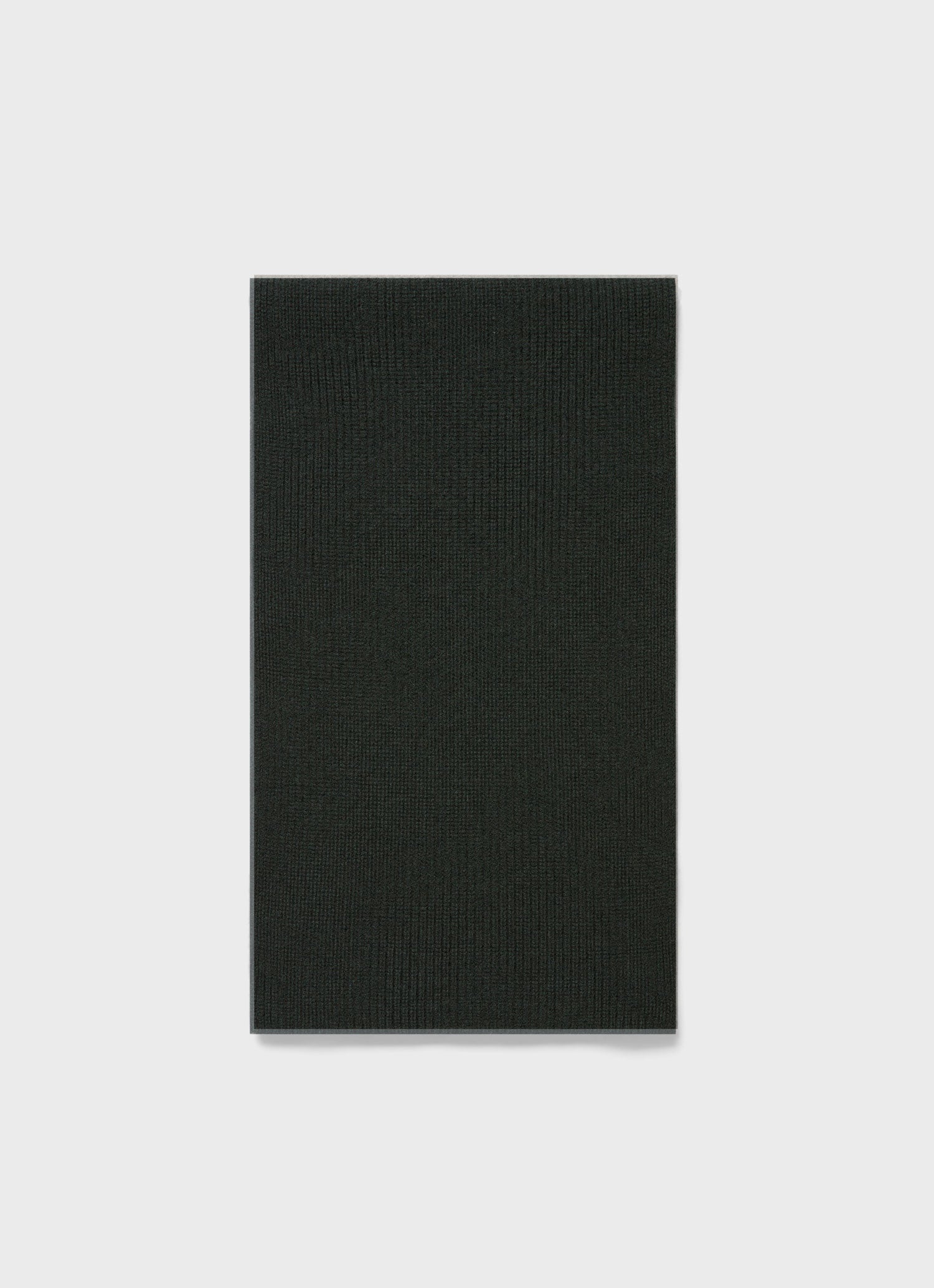 Cashmere Ribbed Scarf in Dark Green