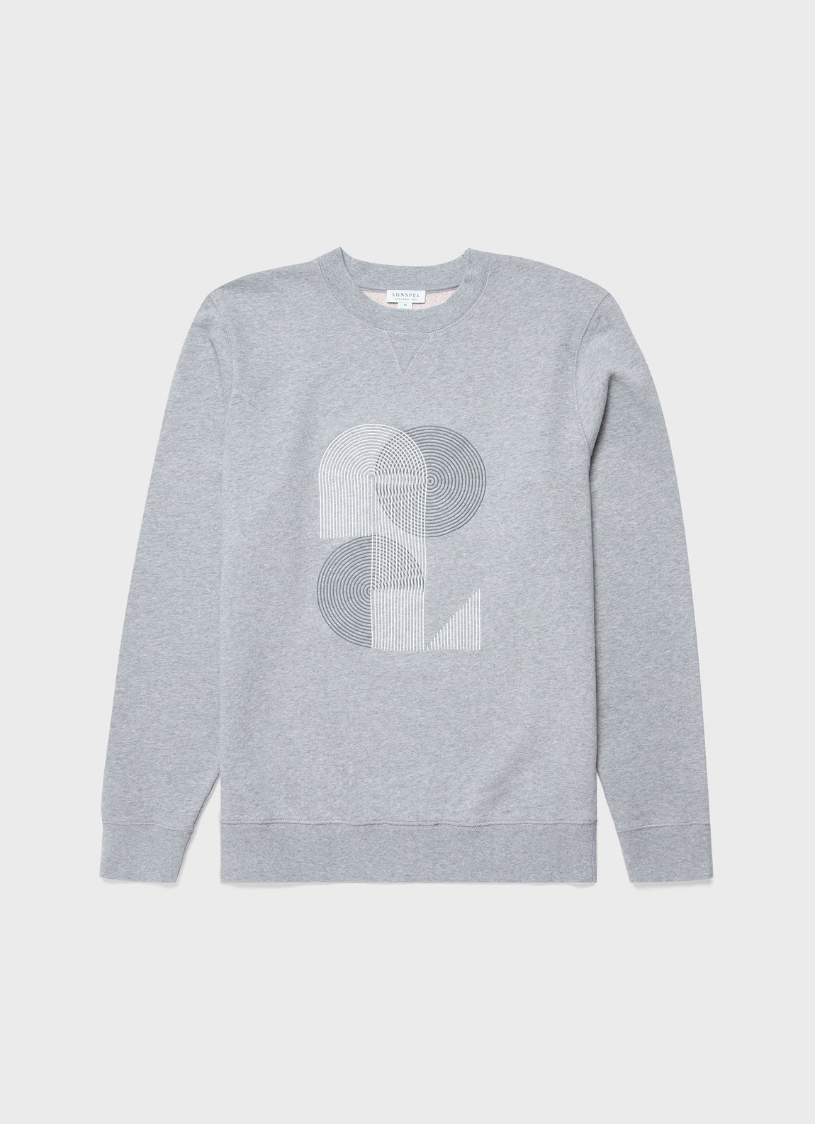 Men's Craig Ward Embroidered Sweatshirt in Grey Melange