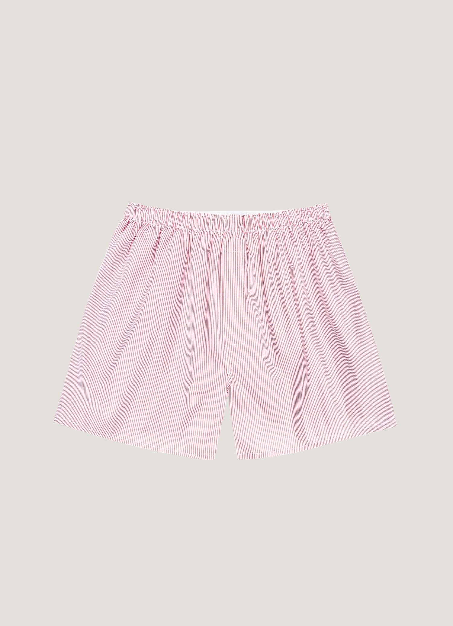 Men's Classic Boxer Short in White/Red Pinstripe