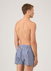 Men's Classic Boxer Shorts in Navy/White