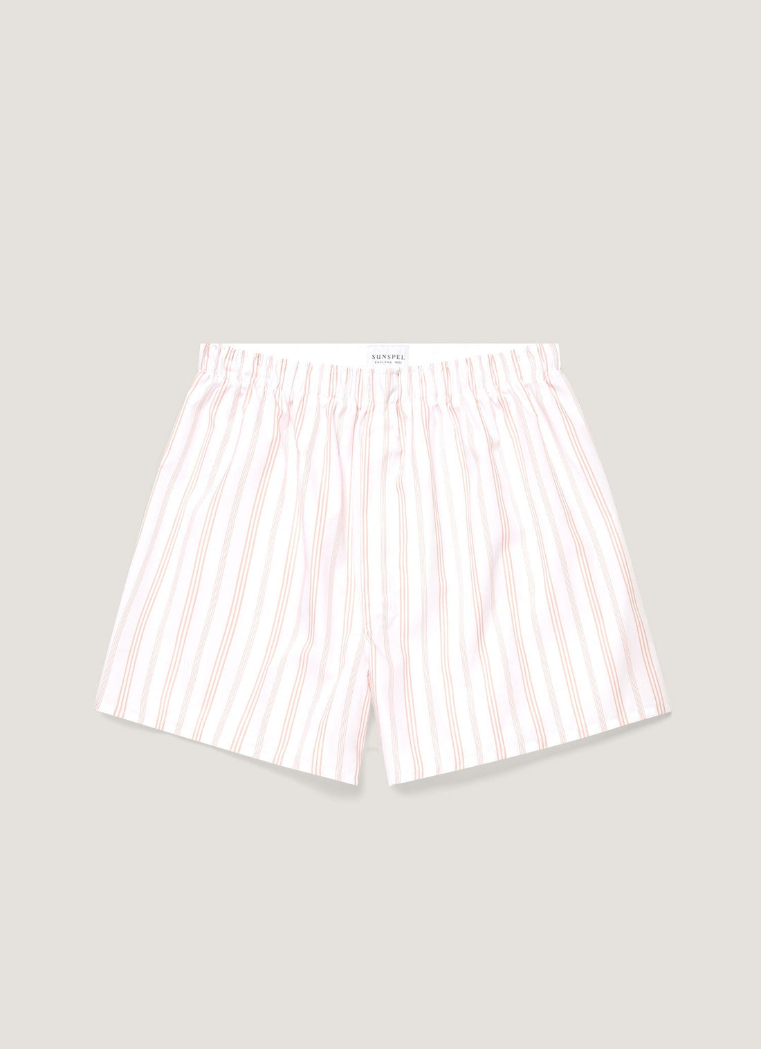 Men's Classic Boxer Short in Pale Pink Stripe