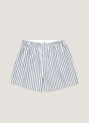Men's Classic Boxer Short in White/Navy Stripe