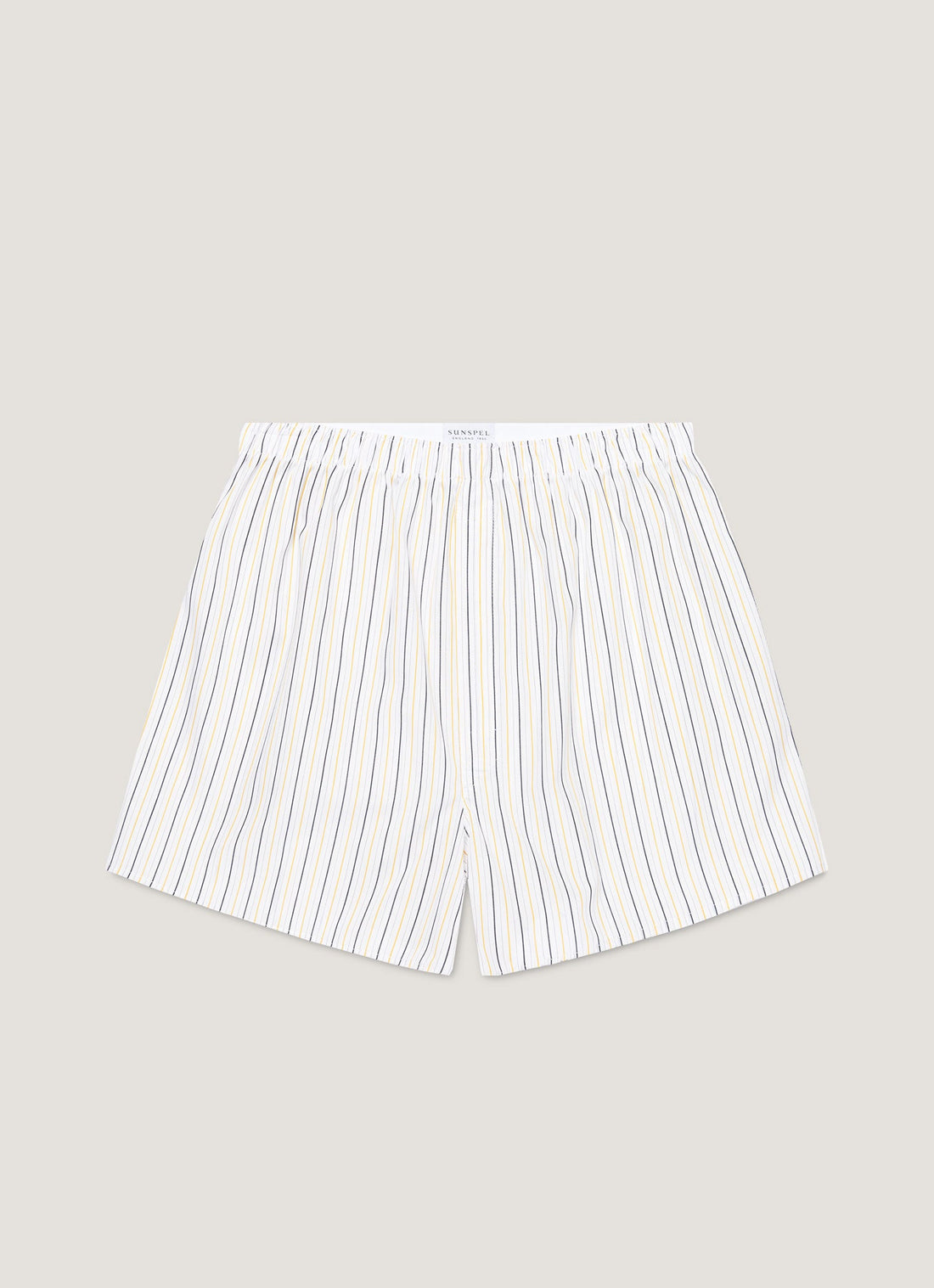 Men's Classic Boxer Short in White/Blue/Yellow