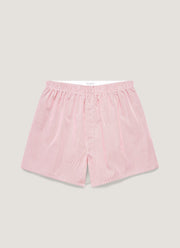 Men's Classic Boxer Short in Red Micro Gingham