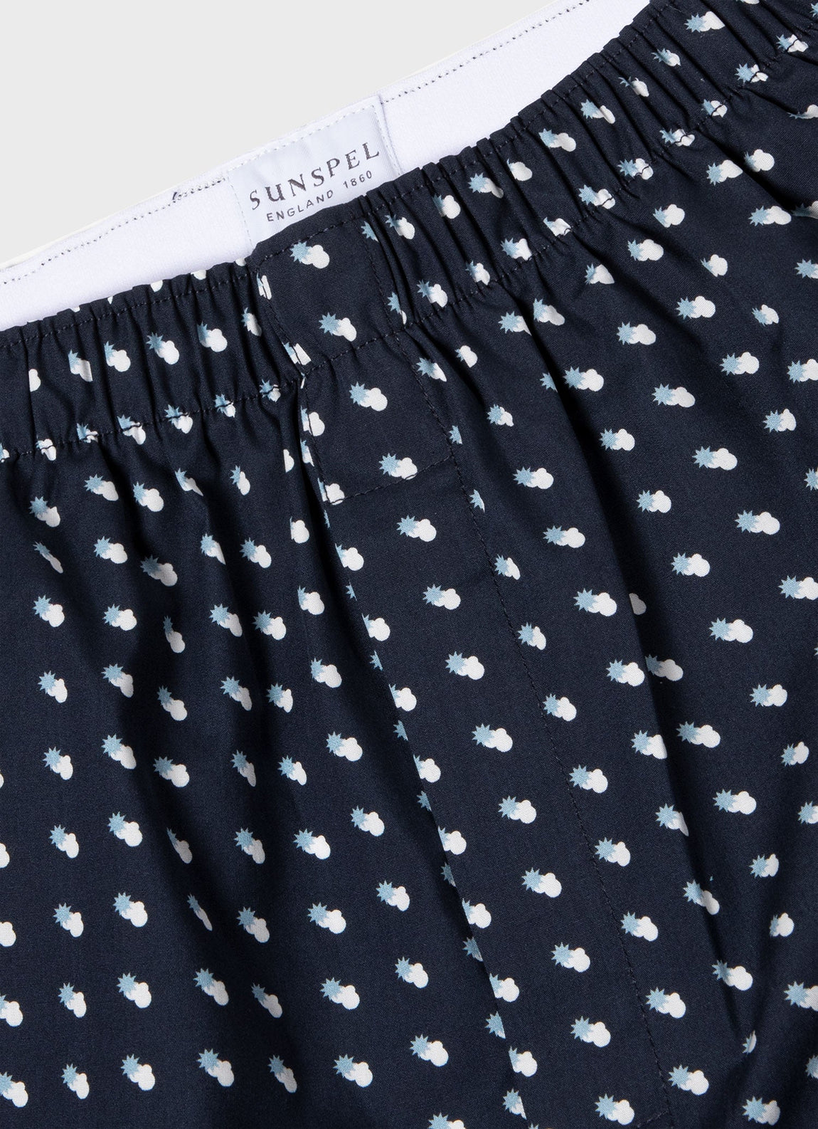 Men's Classic Boxer Short in Navy Sun & Clouds