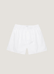 Men's Long Cut Classic Boxer Shorts in White