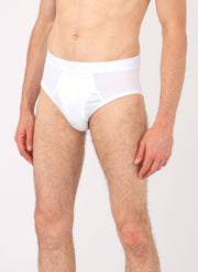 Men's Superfine Cotton Briefs in White in White