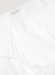 Men's Superfine Cotton Briefs in White