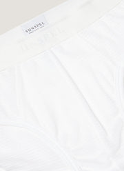 Men's Cellular Cotton Briefs in White