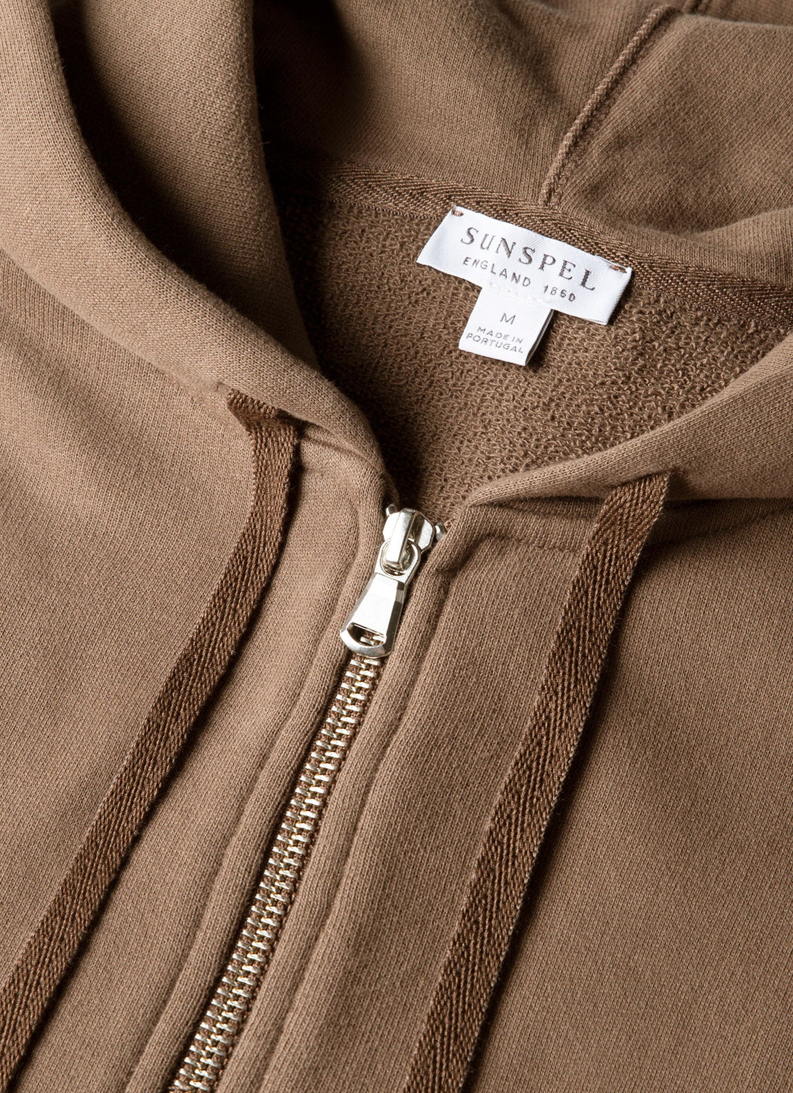 Men's Loopback Zip Hoodie in Dark Cedar