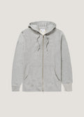 Men's Loopback Zip Hoodie in Grey Melange