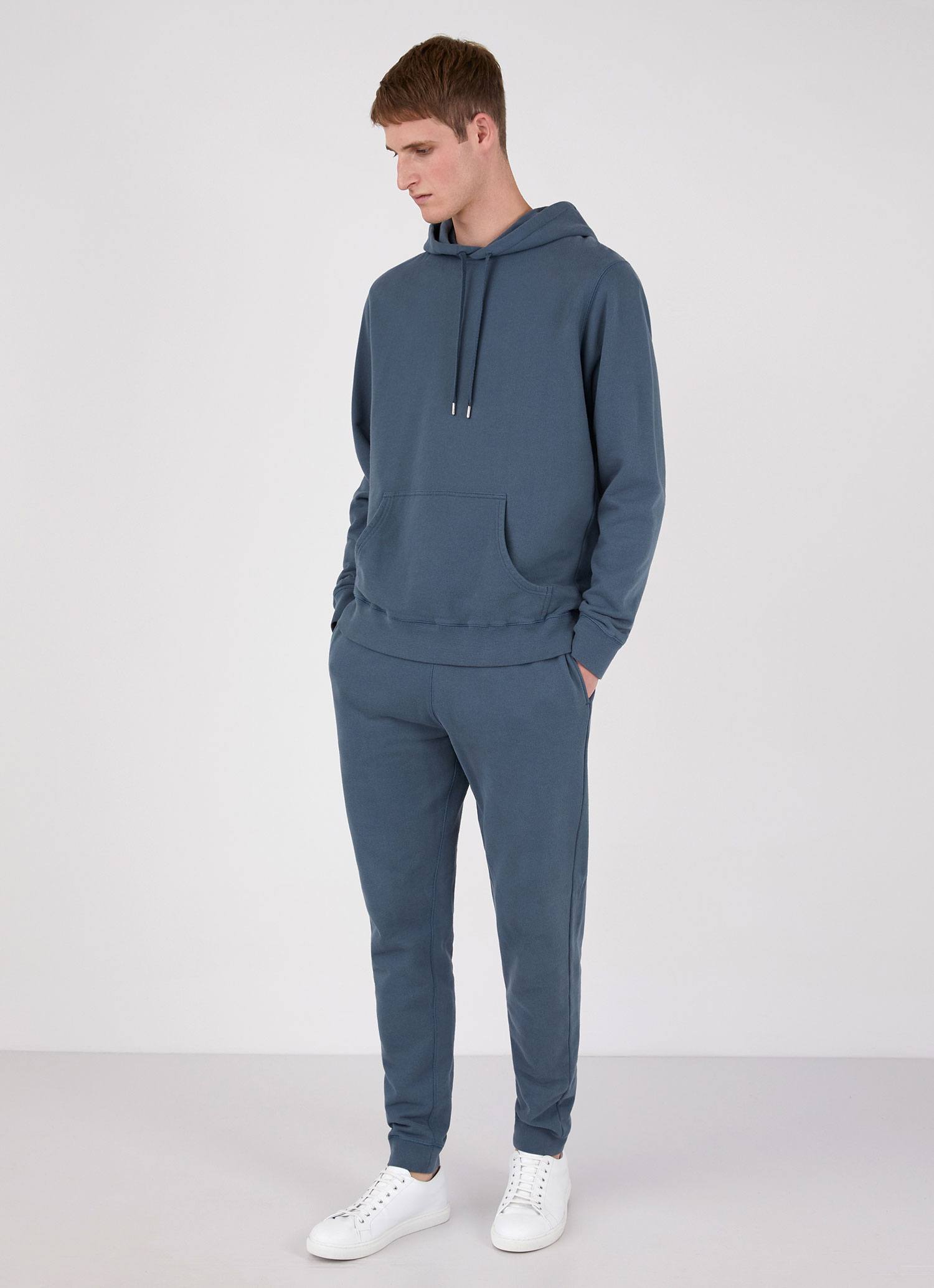 Men's Loopback Hoodie in Dark Petrol