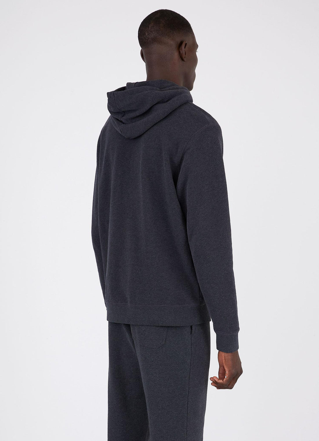 Men's Loopback Hoodie in Anthracite Melange