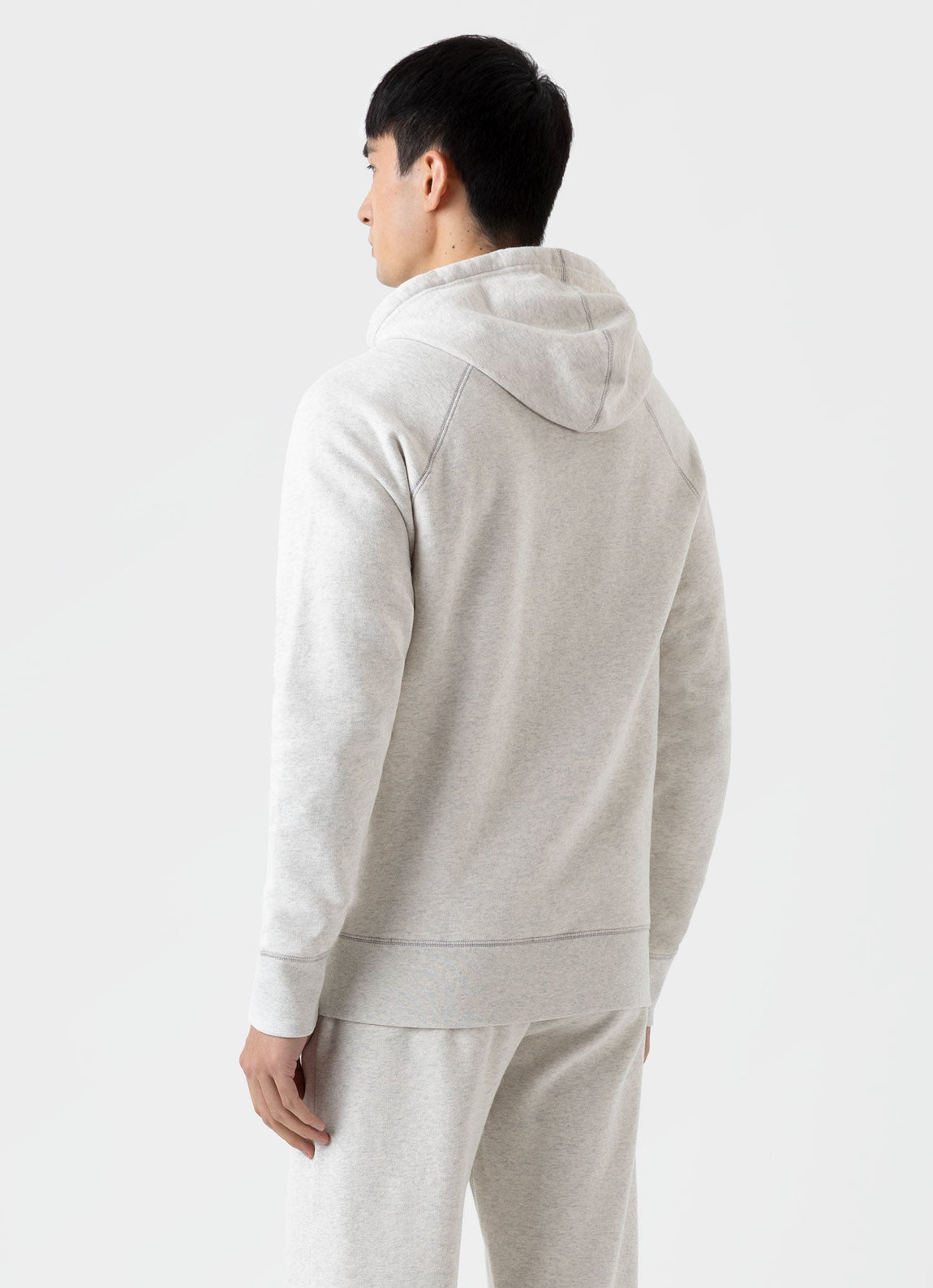 Men's Fleeceback Hoody in Archive White Melange