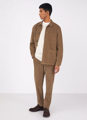 Men's Corduroy Twin Pocket Jacket in Dark Stone