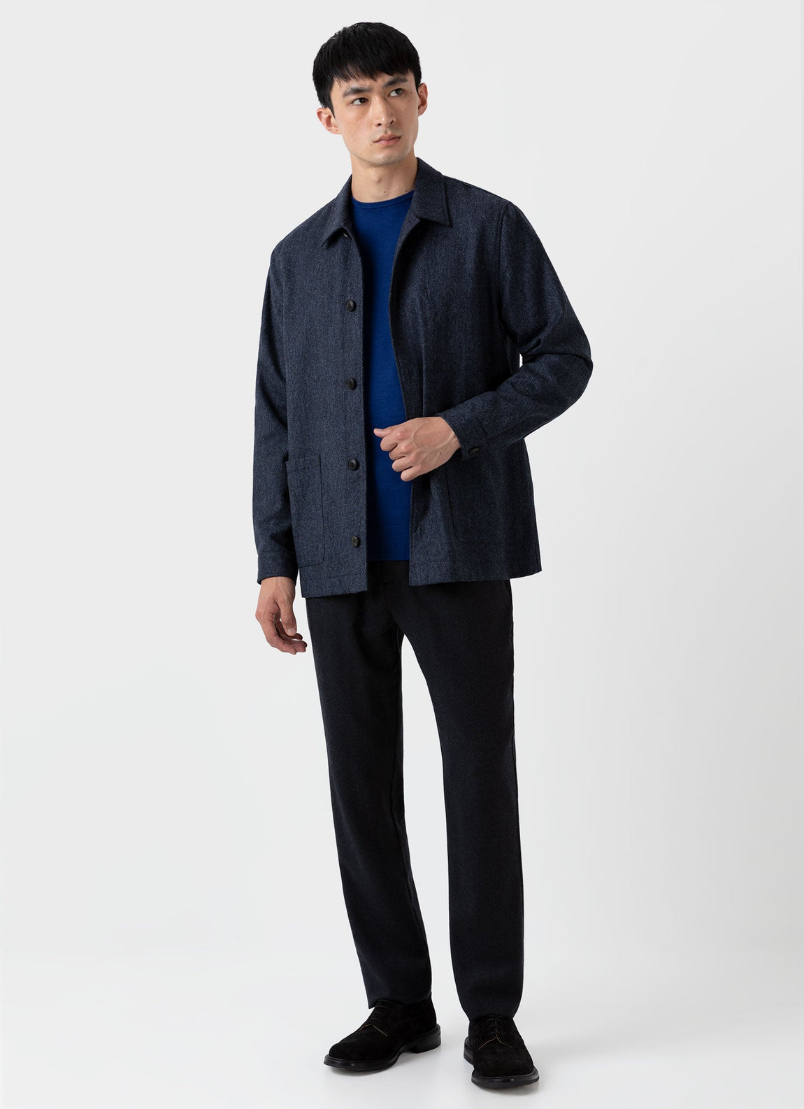 Men's Donegal Twin Pocket Jacket in Space Blue