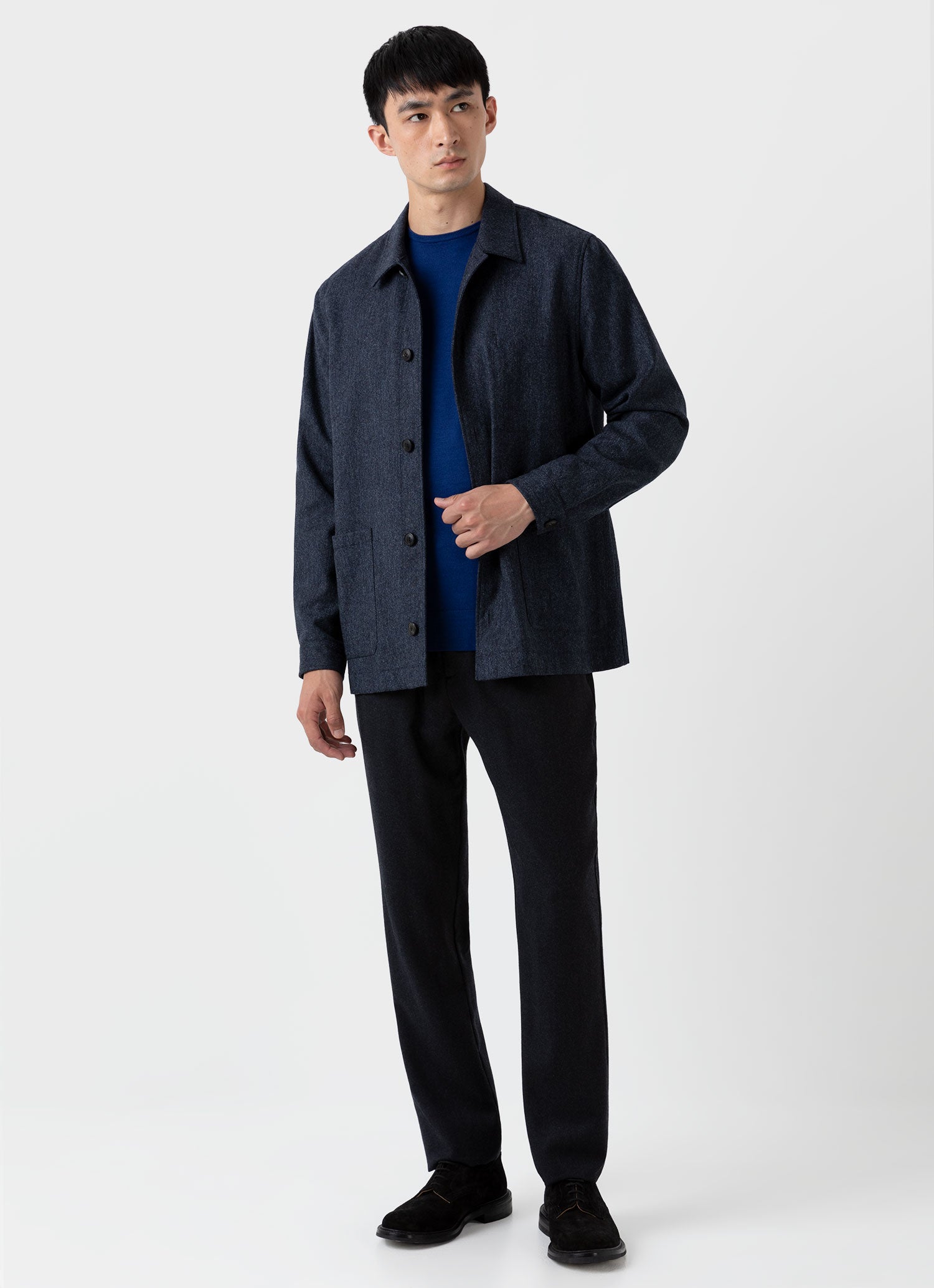 Men's Donegal Twin Pocket Jacket in Space Blue