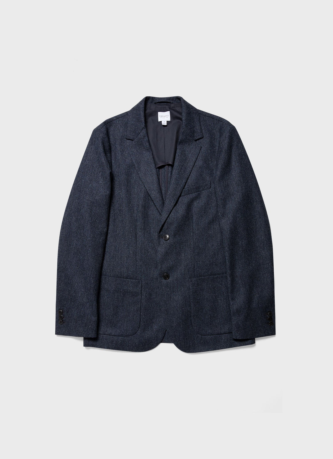 Men's Donegal Wool Blazer in Space Blue