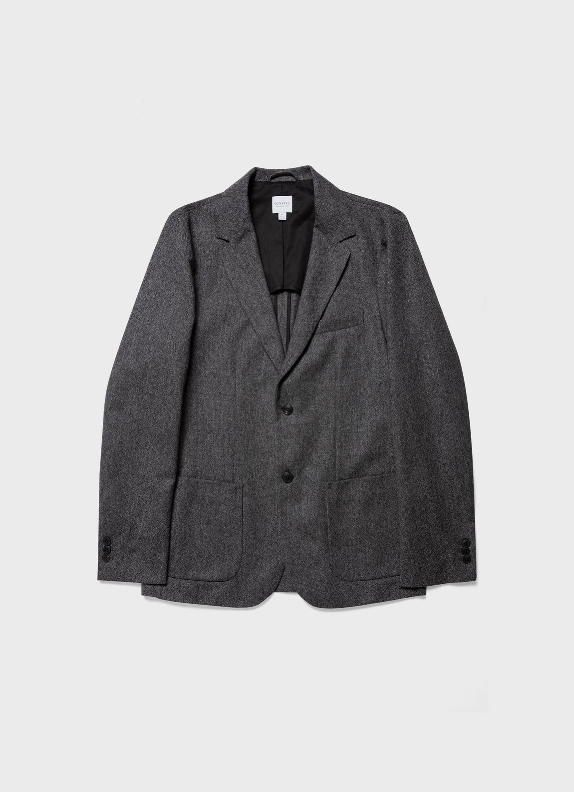 Men's Donegal Wool Blazer in Mid Grey Melange