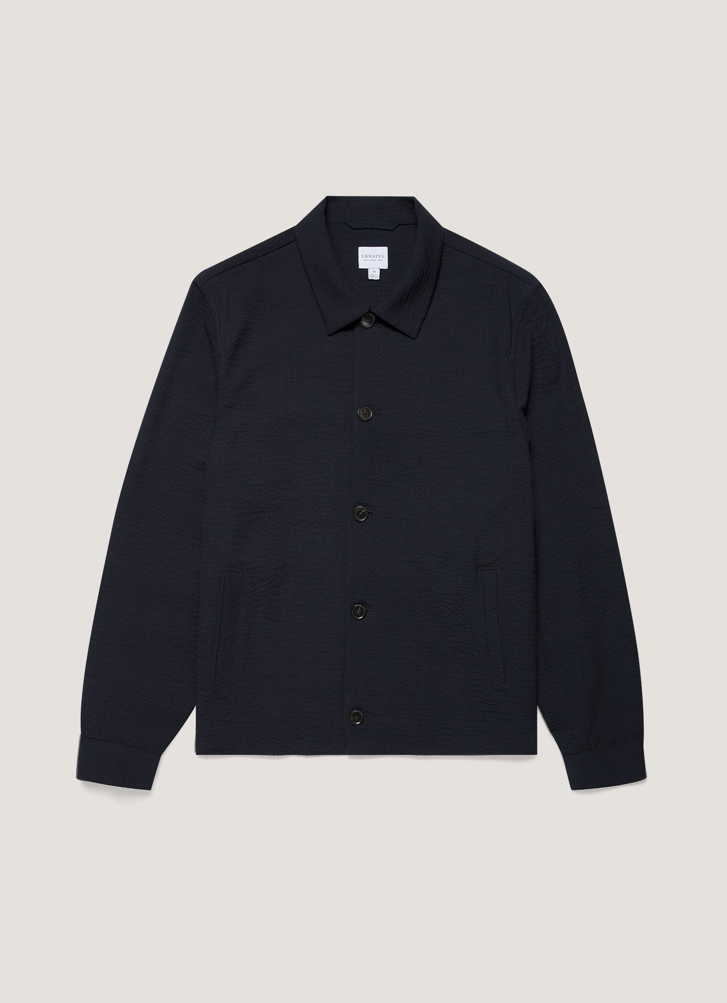 Men's Seersucker Jacket in Navy
