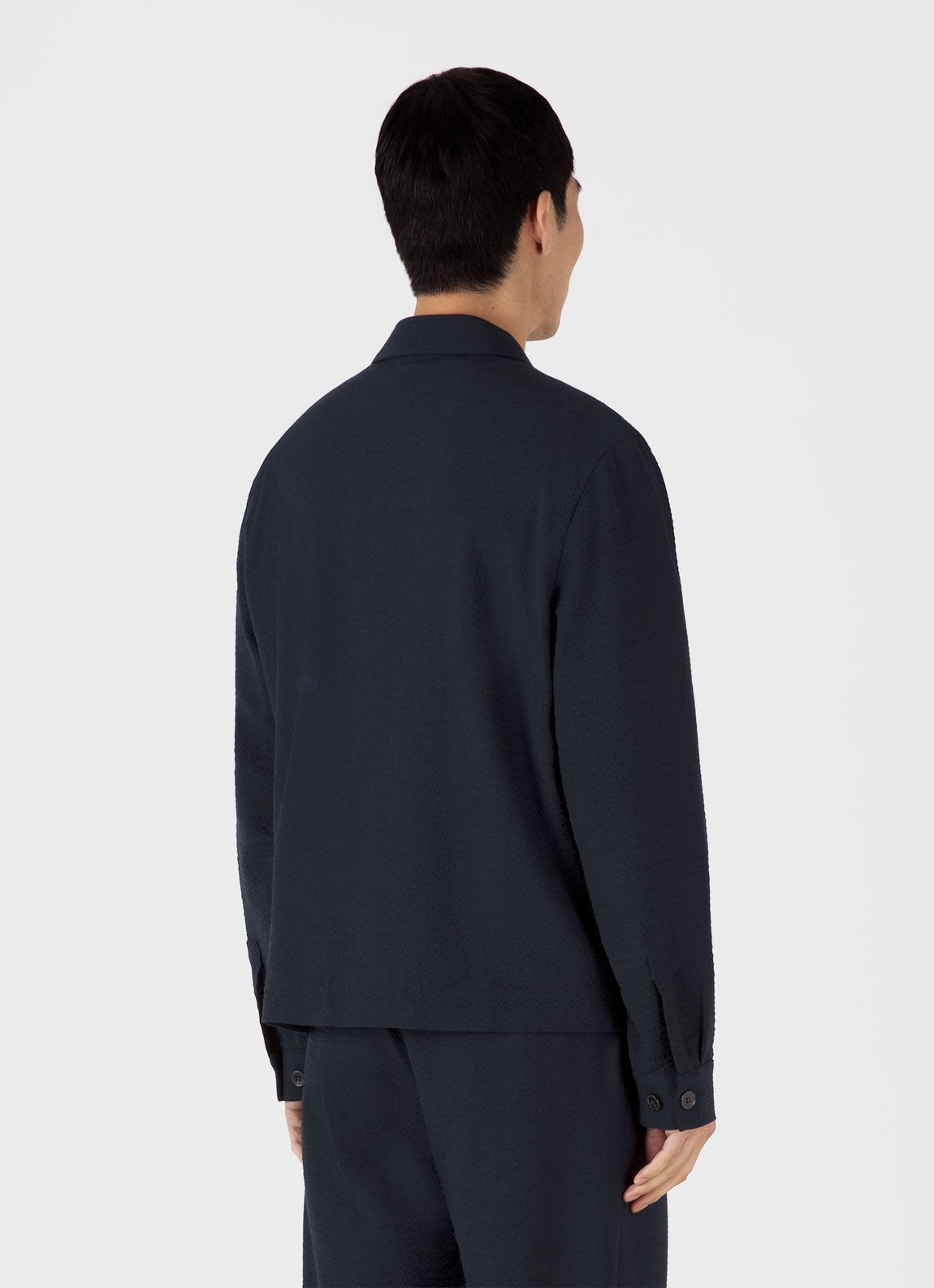 Men's Seersucker Jacket in Navy