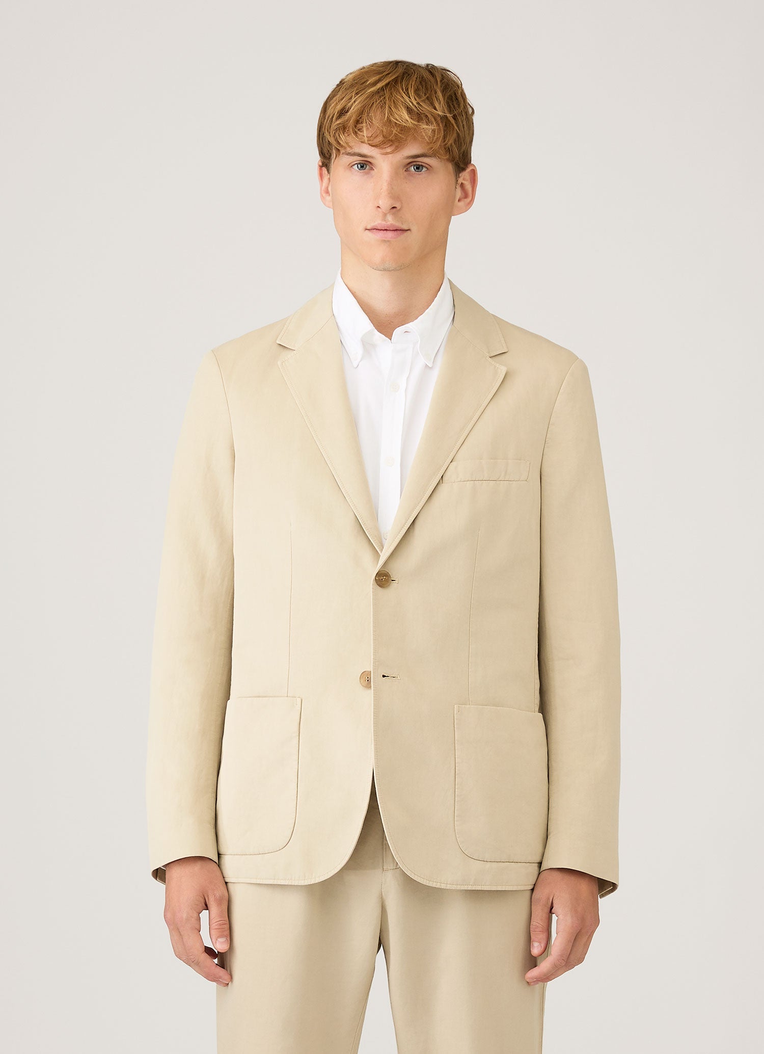 Men's Cotton Linen Blazer in Hazelwood