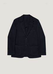 Men's Cotton Linen Blazer in Navy