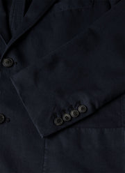 Men's Cotton Linen Blazer in Navy