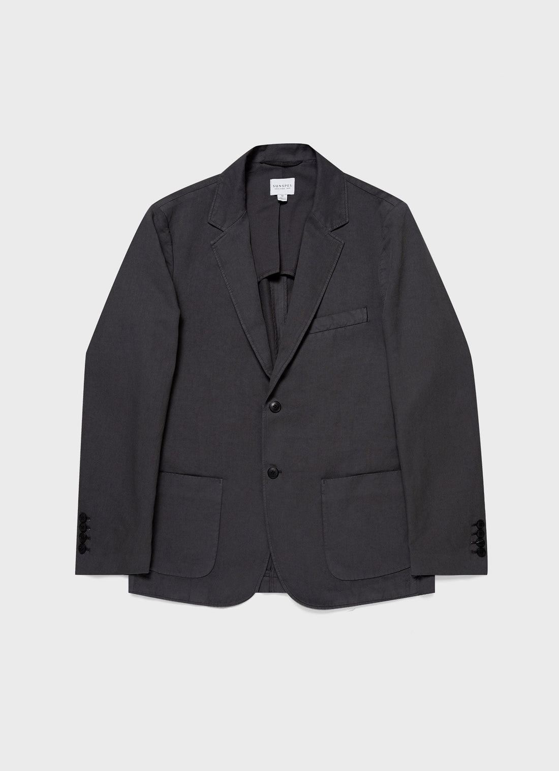 Men's Cotton Linen Blazer in Charcoal