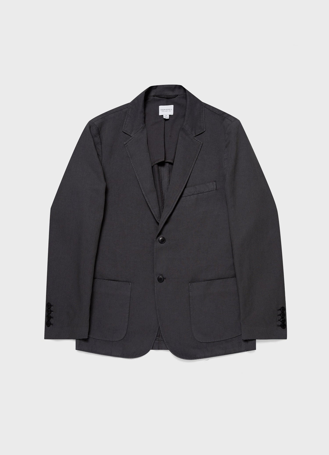 Men's Cotton Linen Blazer in Charcoal