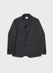 Men's Cotton Linen Blazer in Charcoal