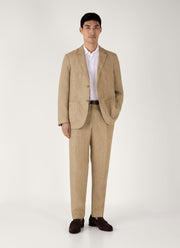 Men's Linen Two-Piece Suit in Dune Melange
