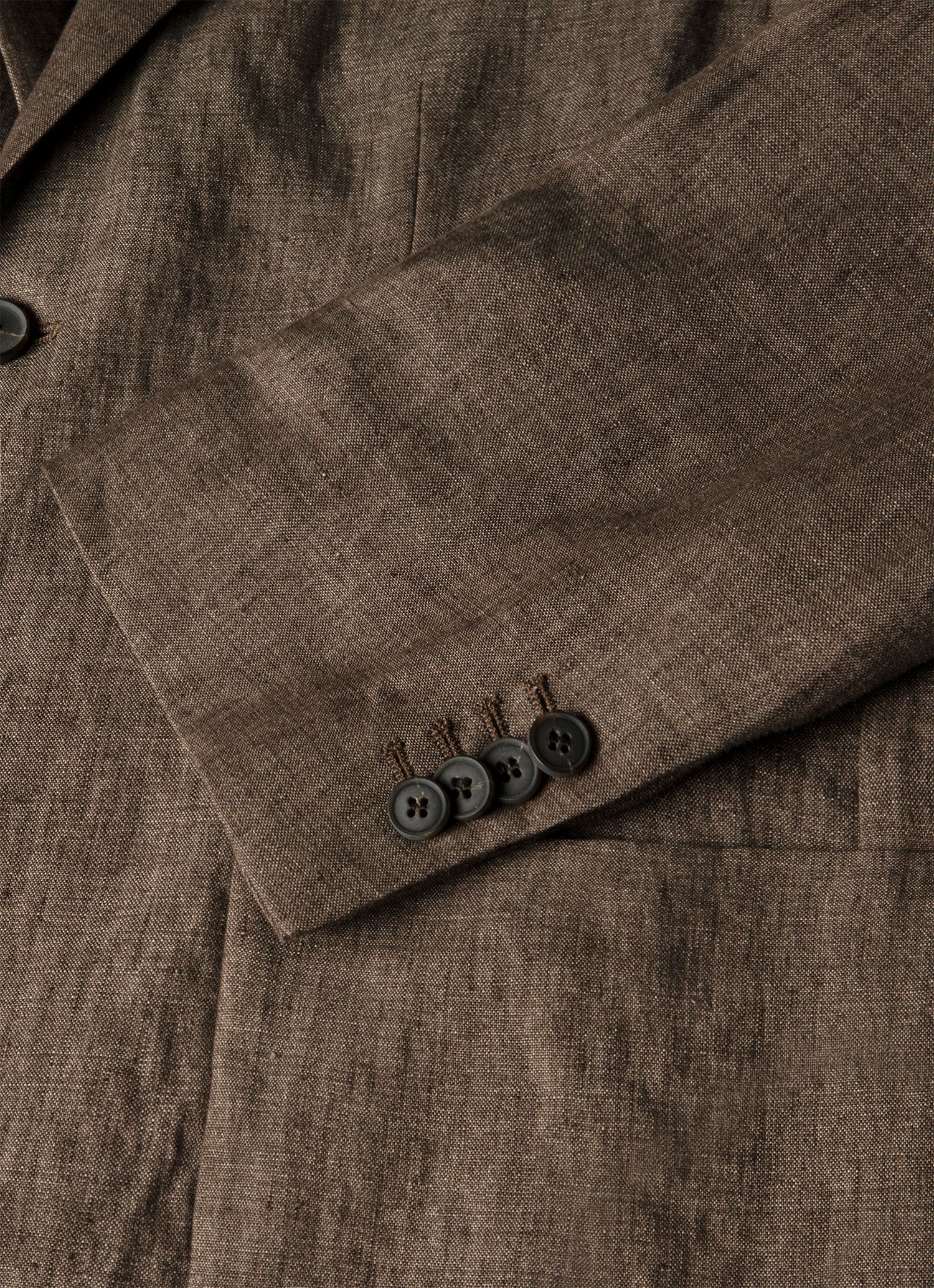 Men's Linen Blazer in Dark Walnut