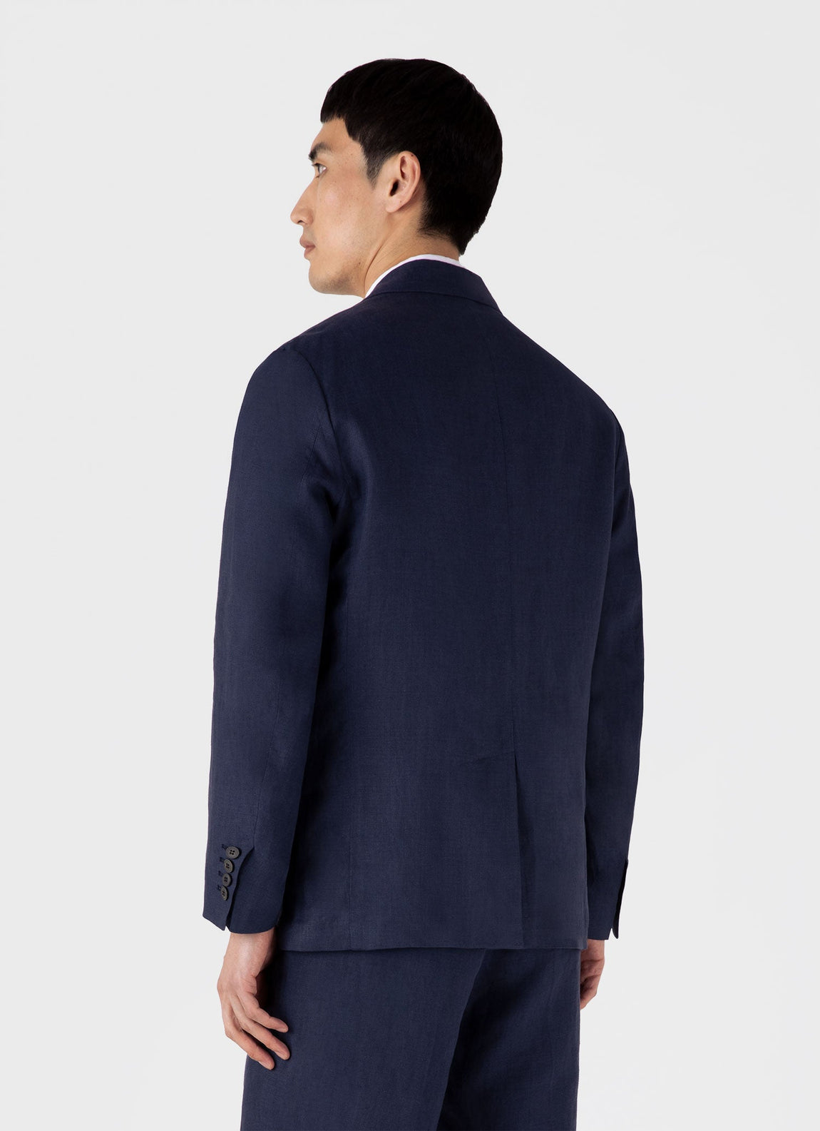 Men's Linen Blazer in Light Navy