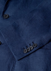 Men's Linen Two-Piece Suit in Light Navy