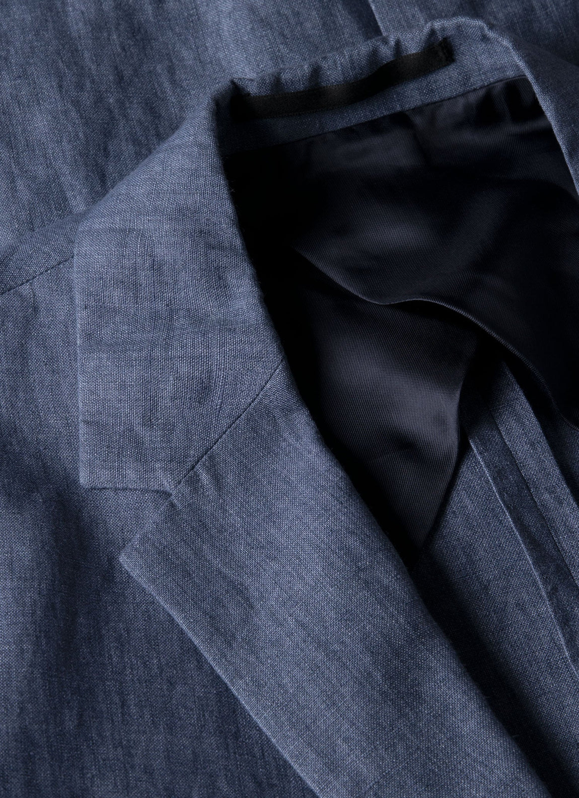 Men's Linen Blazer in Soft Denim Melange