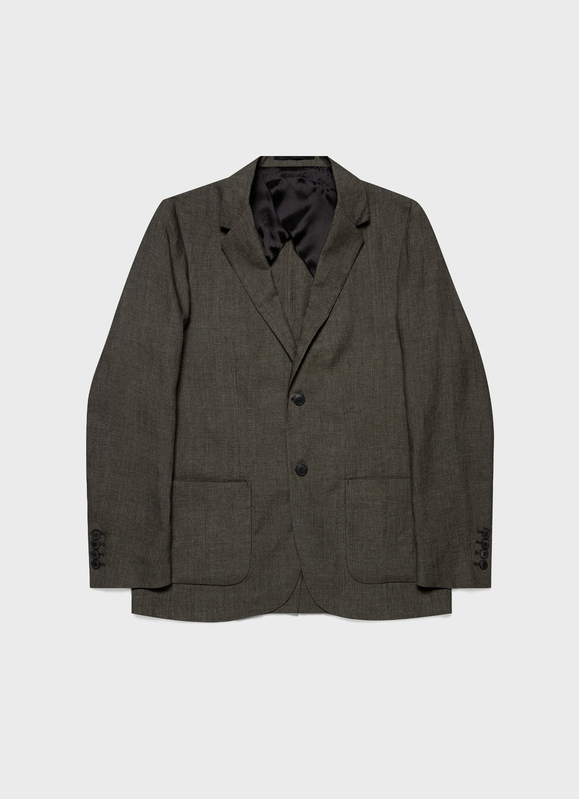 Men's Linen Blazer in Hunter Green
