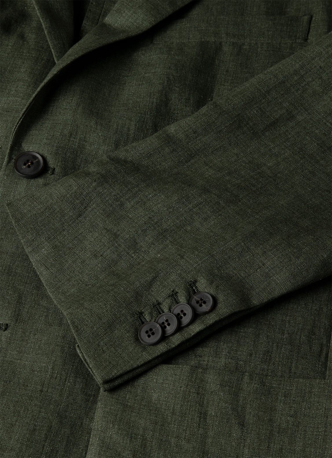 Men's Linen Blazer in Hunter Green