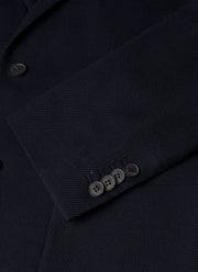 Men's Textured Wool Blazer in Navy