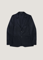 Men's Boiled Wool Blazer in Navy