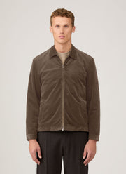 Men's Corduroy Harrington Jacket in Bark