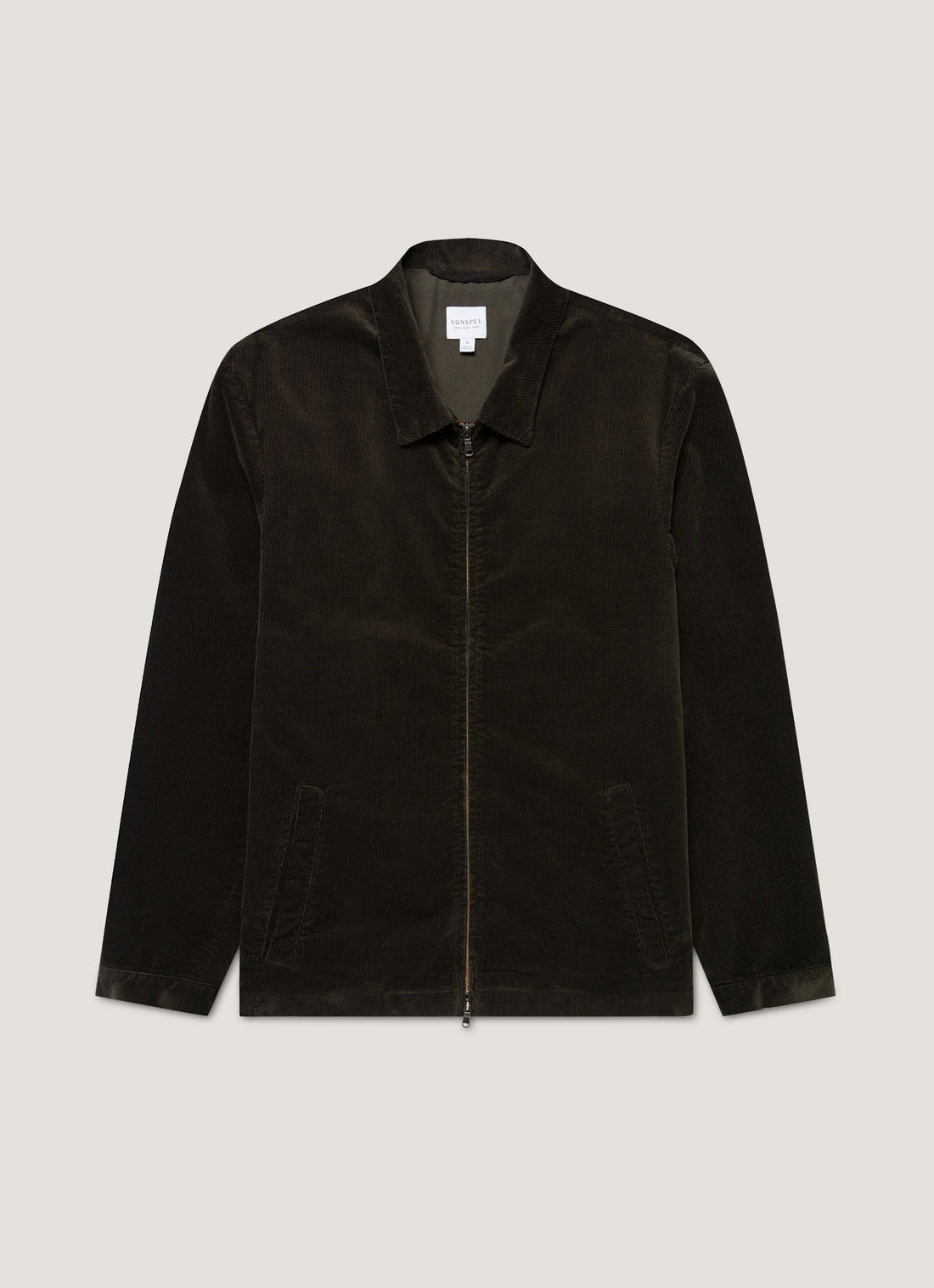Men's Corduroy Harrington Jacket in Dark Green