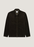 Men's Corduroy Harrington Jacket in Dark Green