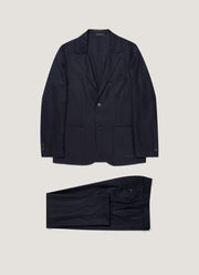 Men's Lightweight Travel Wool Two-Piece Suit in Navy