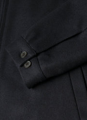 Men's Boiled Wool Harrington Jacket in Navy