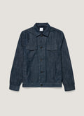 Men's Japanese Denim Jacket in Rinse Wash Denim