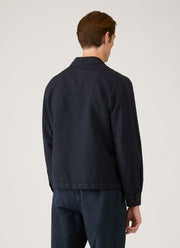 Men's Cotton Linen Jacket in Navy