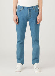 Men's Regular Fit Jeans in Mid Wash Denim