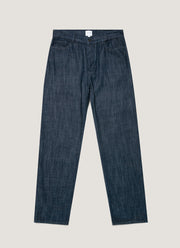 Men's Japanese Denim Jeans in Rinse Wash Denim